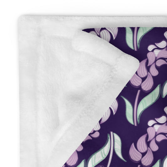 Bold Purple Lavender Throw Blanket | 50" x 60" | Soft Silk Touch Blanket