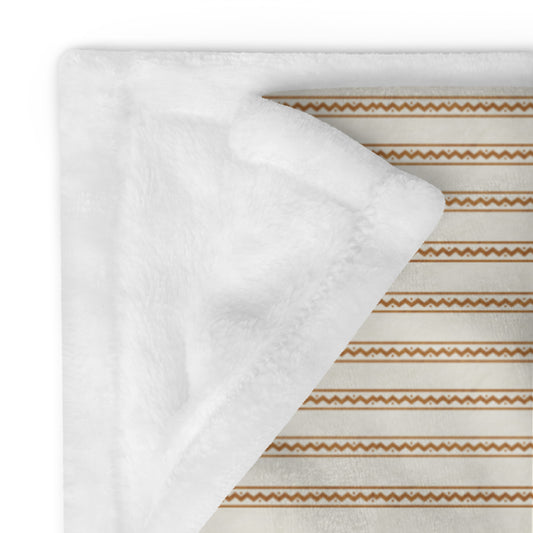 Starlit Mesa Southwestern Stripes Copper Throw Blanket | 50" x 60" | Soft Silk Touch