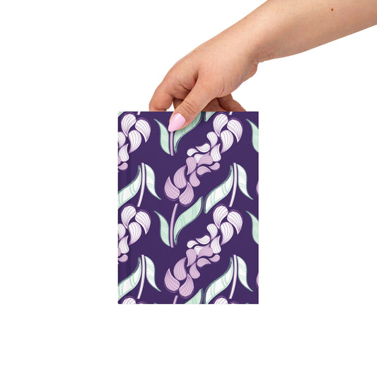 Lavender Summer Florals Purple Hardcover Journal | Matte