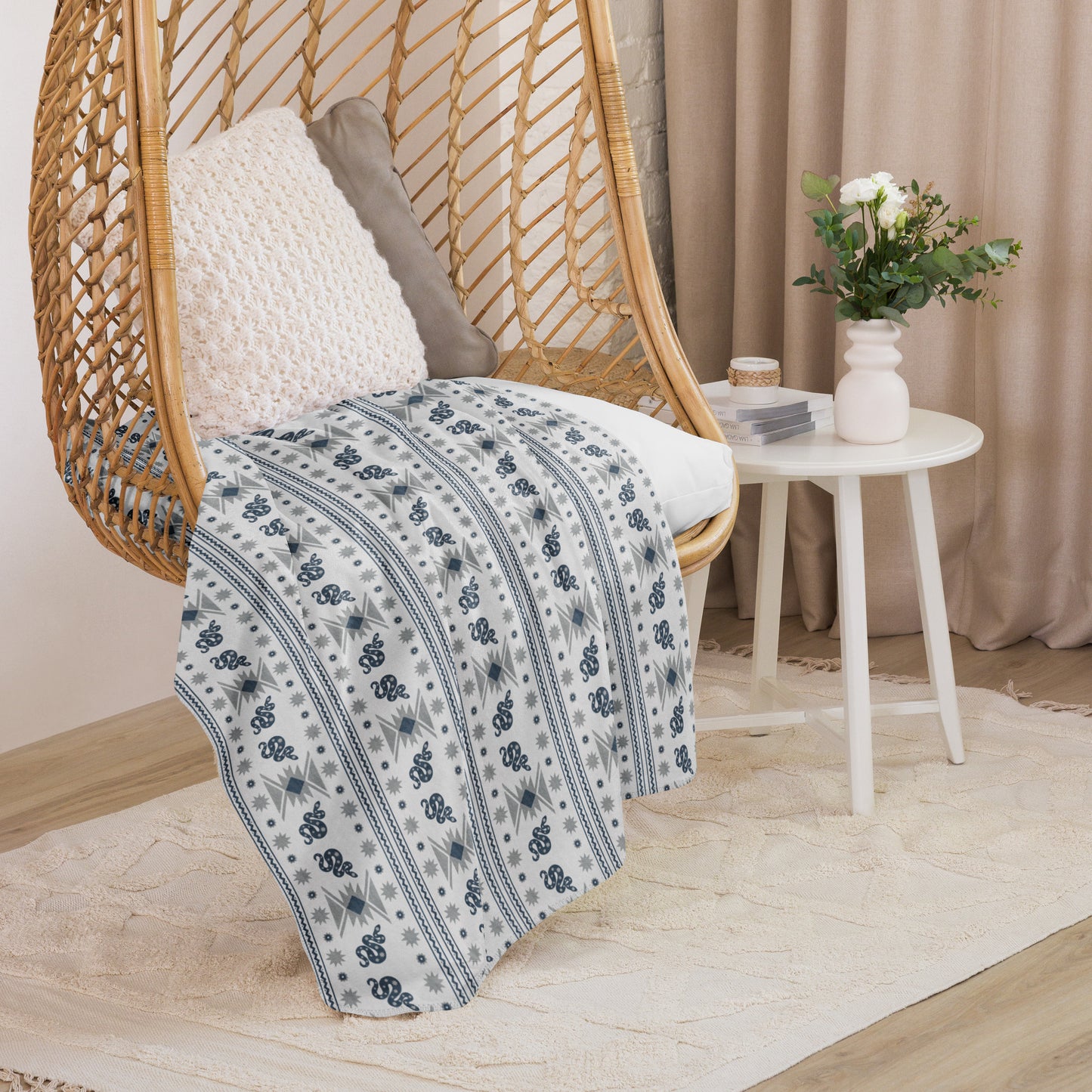 Starlit Mesa Desert Night Sherpa Blanket | Cozy Plush Throw for Sofa or Bed