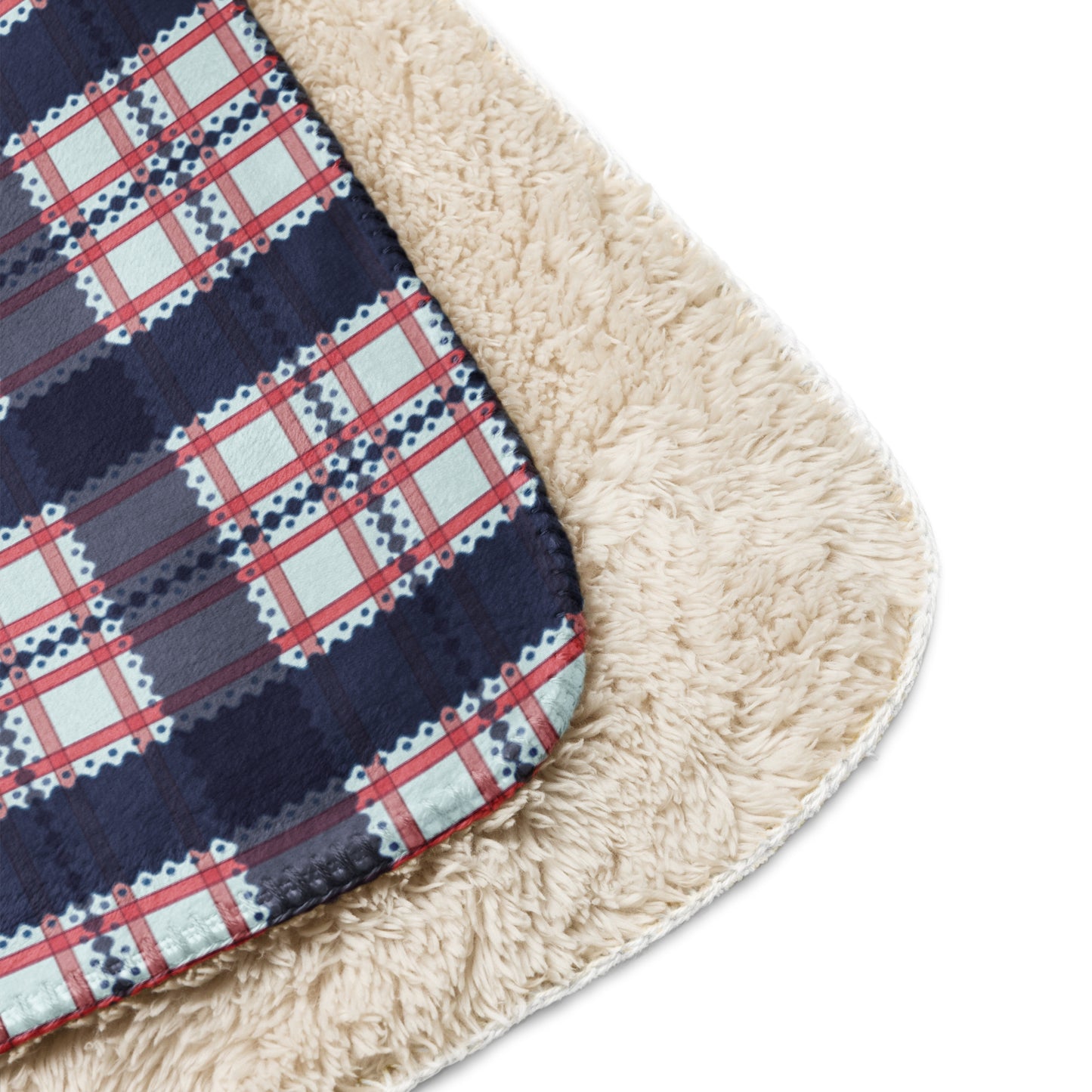 Classic Red and Navy Plaid Sherpa Blanket – Holiday Tartan Throw | Heritage Christmas Decor, Cozy Winter Cabin Gift