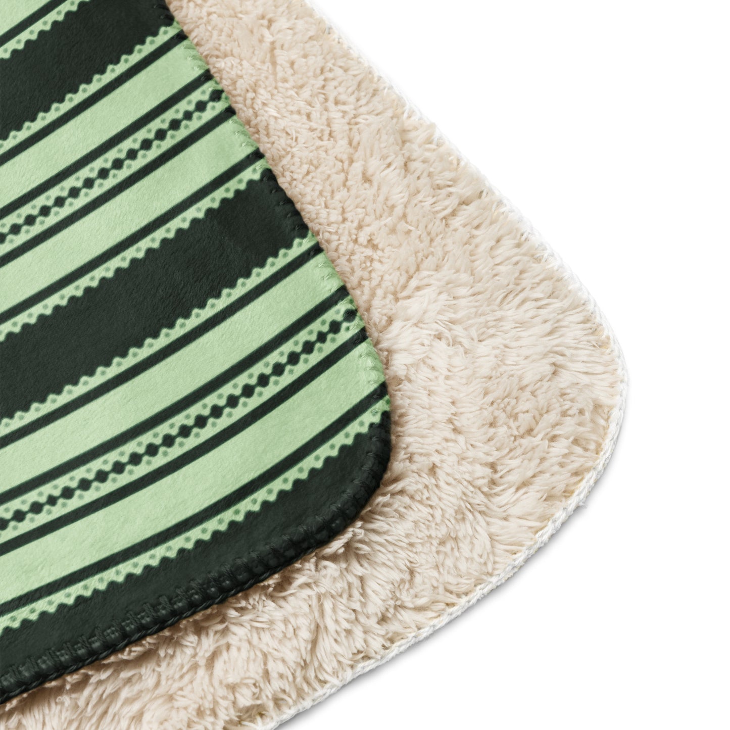Classic Green Striped Sherpa Blanket – Classy Holiday Striped Throw | Heritage Christmas Decor, Cozy Winter Cabin Gift