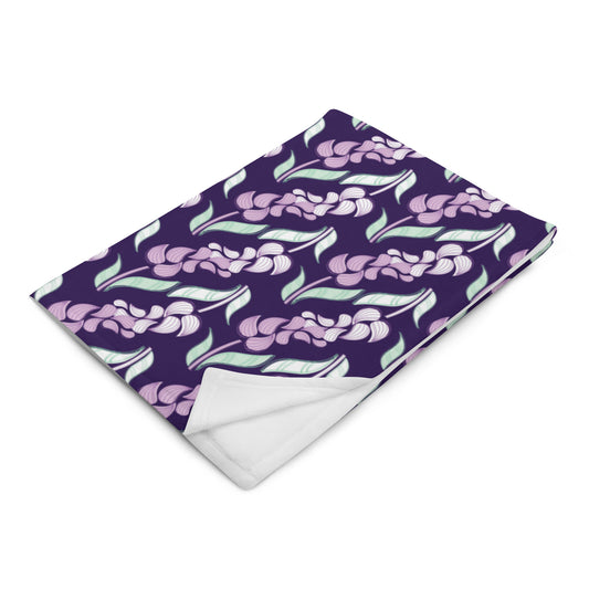 Bold Purple Lavender Throw Blanket | 50" x 60" | Soft Silk Touch Blanket