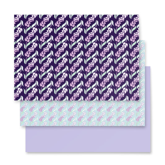 Elegant Lavender Purple Matte Gift Wrap | Birthdays, Weddings & Special Occasions | Set of 3
