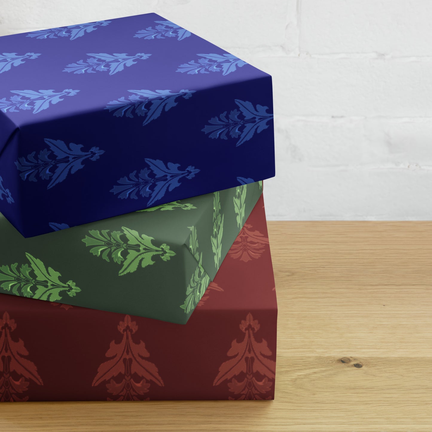 Nouveau Damask Romance Royals Matte Gift Wrap | Birthdays, Weddings & Special Occasions | Set of 3