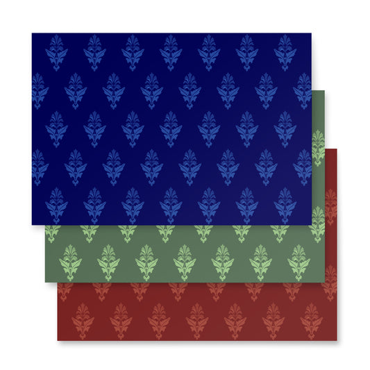 Nouveau Damask Romance Royals Matte Gift Wrap | Birthdays, Weddings & Special Occasions | Set of 3